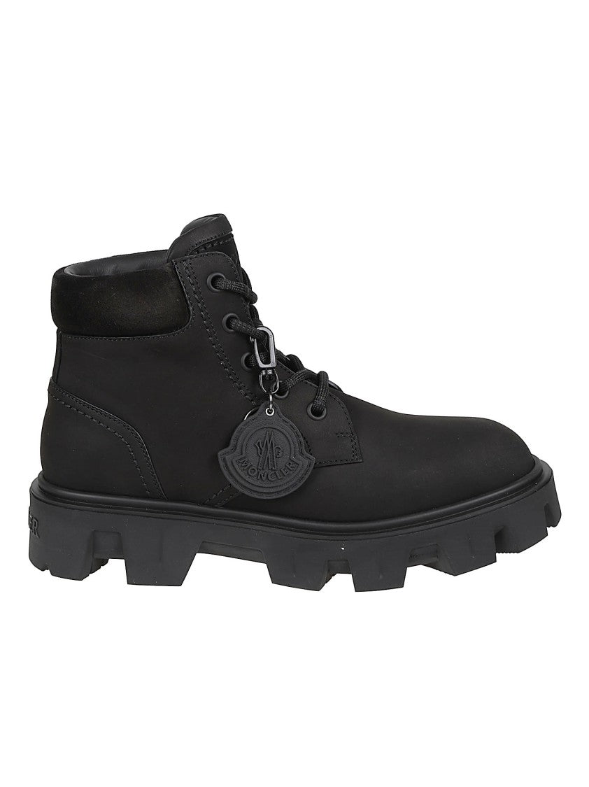 Moncler Peak City Rugged Calf Leather Ankle Boots