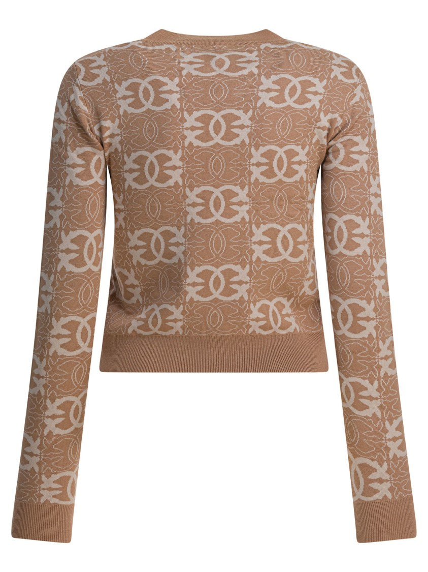 Pinko Beige Viscose-Poly Knitwear