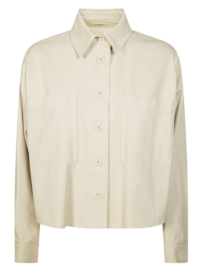 Max Mara Radente Boxy Cropped Cotton Shirt