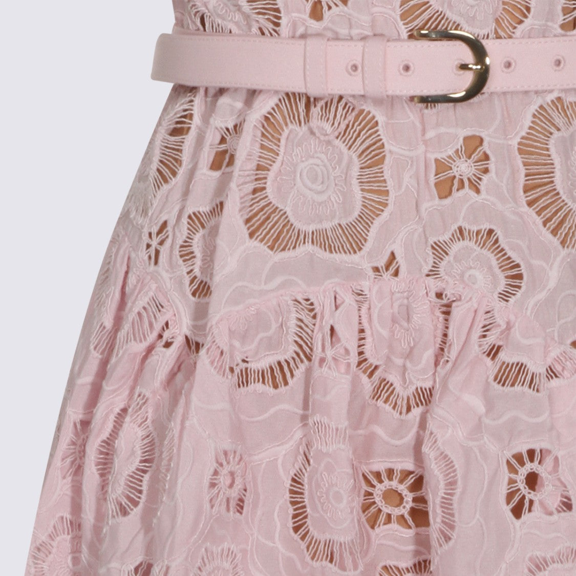 Self-Portrait Pink Sheer Shirt Dress