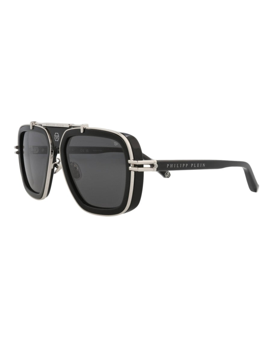 Philipp Plein Aviator-Frame Acetate Sunglasses With Metal Accents And Protective Case