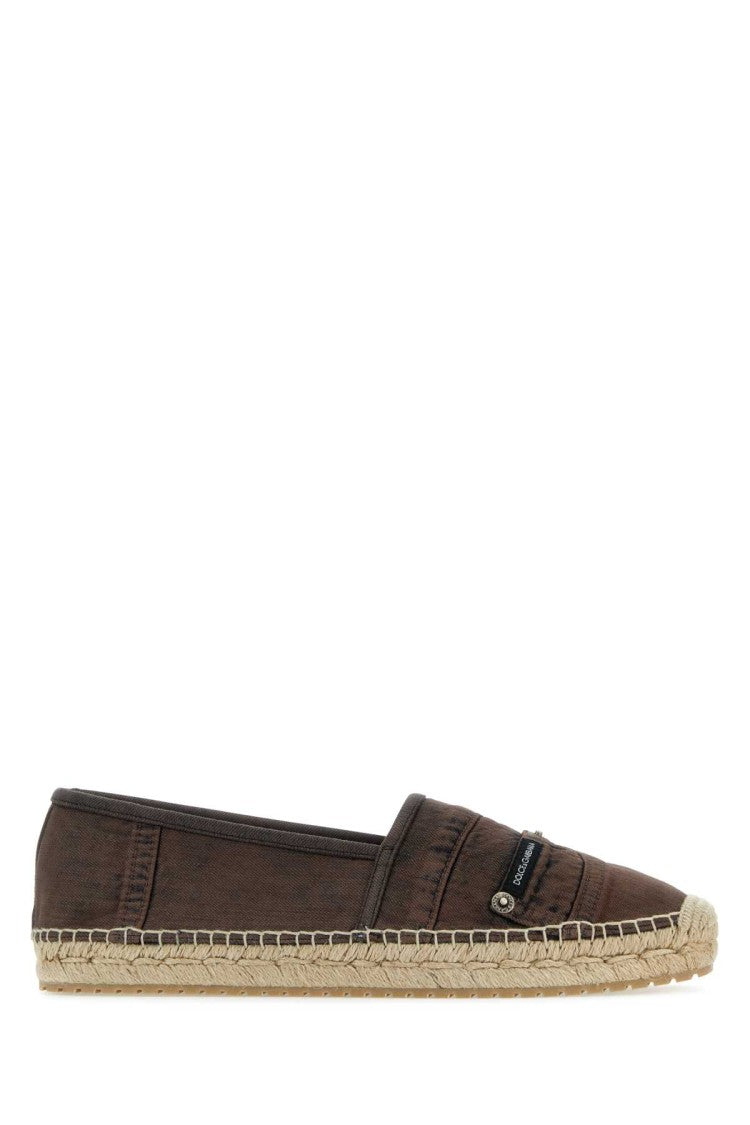 Dolce & Gabbana Brown Denim Espadrilles