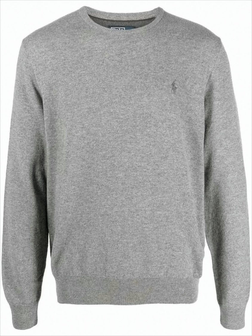 Polo Ralph Lauren Long-Sleeve Wool Crewneck Sweater With Embroidered Logo