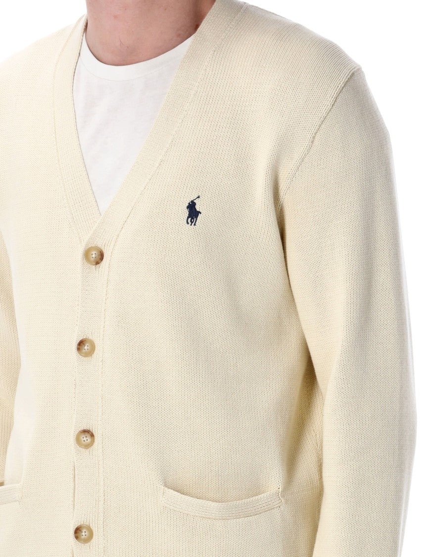 Polo Ralph Lauren Andover Cream V-Neck Cardigan