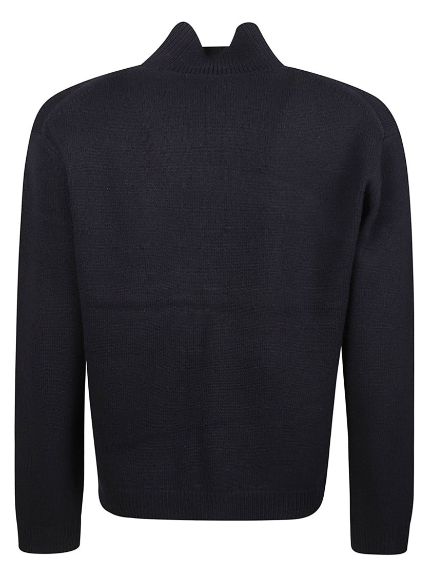 Maison Kitsuné Fox Head Intarsia Wool Turtleneck Sweater