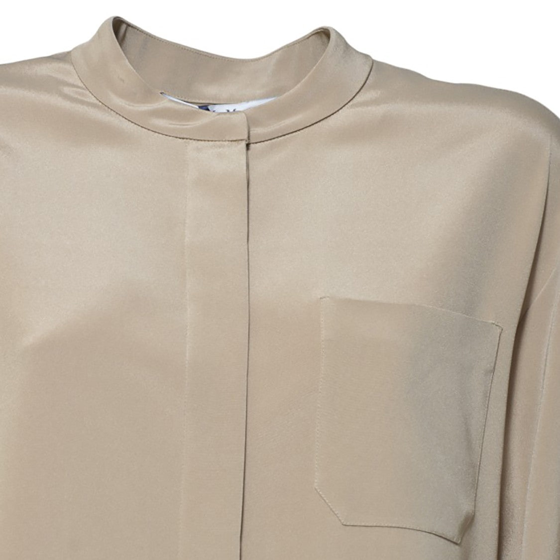 Max Mara Leticia Dark Beige Silk Saharan Shirt '