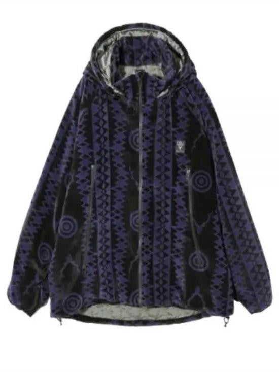 South2 West8 Patterned Dark Tone Hooded Sweatshirt With Adjustable Fit