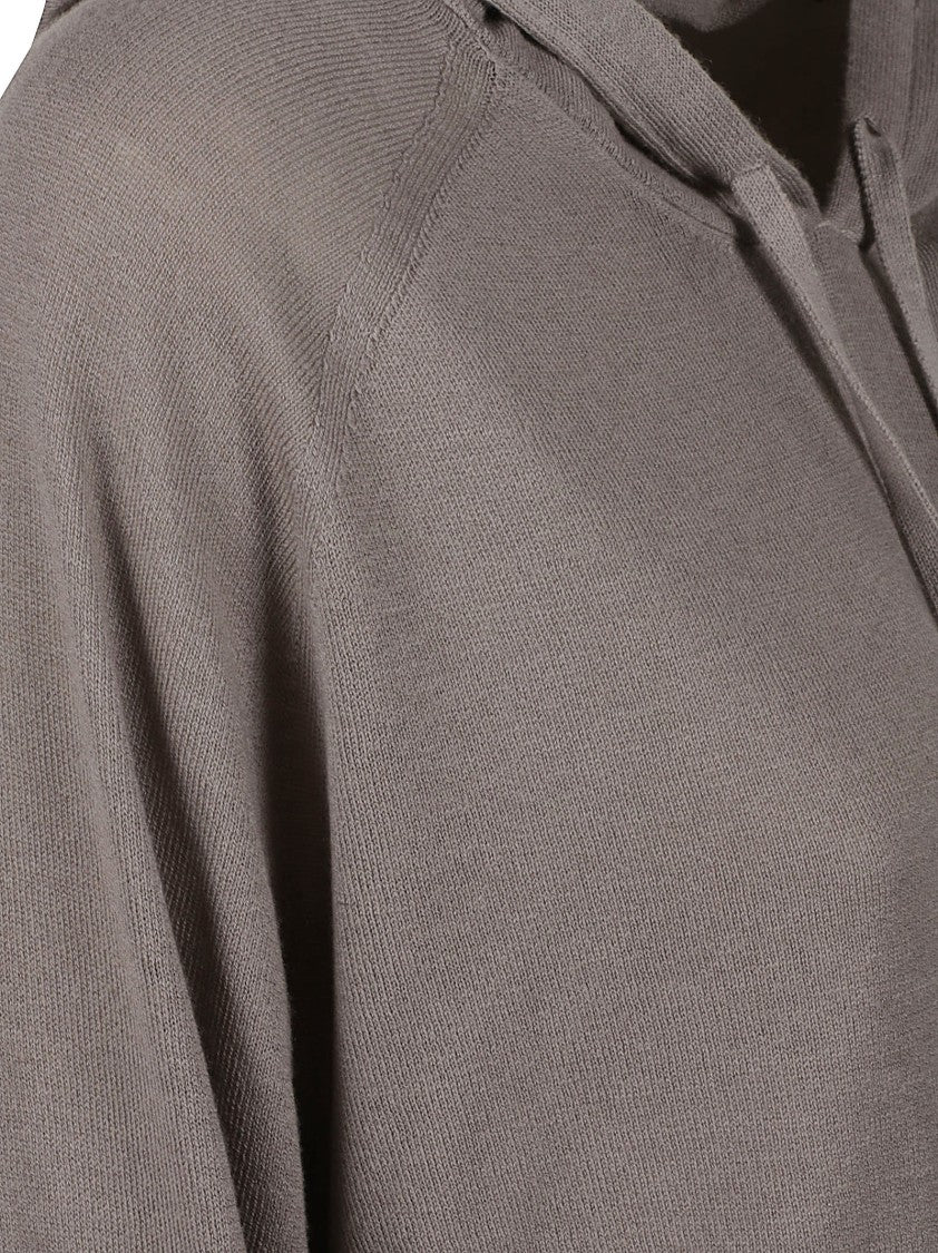 Majestic Filatures Relaxed-Fit Cropped Hoodie With Raglan Sleeves And Drawstring Hood