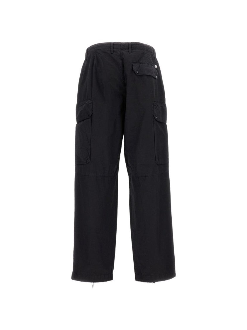 C.P. Company Utility Black Shorts With Tailored Fit And Multiple Pockets