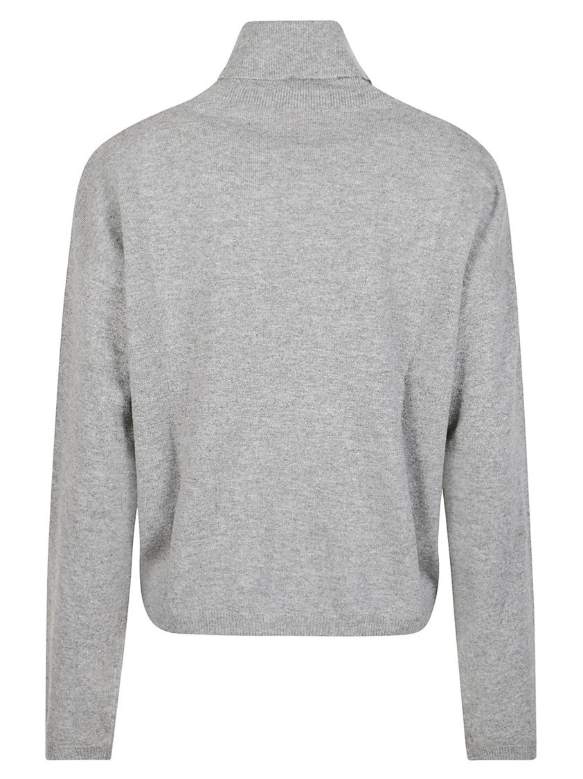 Woolrich Comfort Turtle Neck Cropped Ribbed Wool-Blend Turtleneck