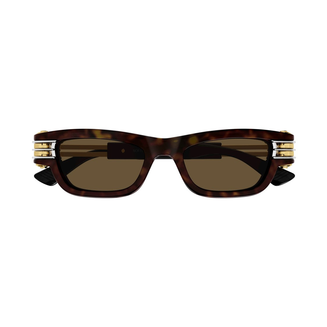 Bottega Veneta Bv1308s Rectangular Tortoiseshell Sunglasses