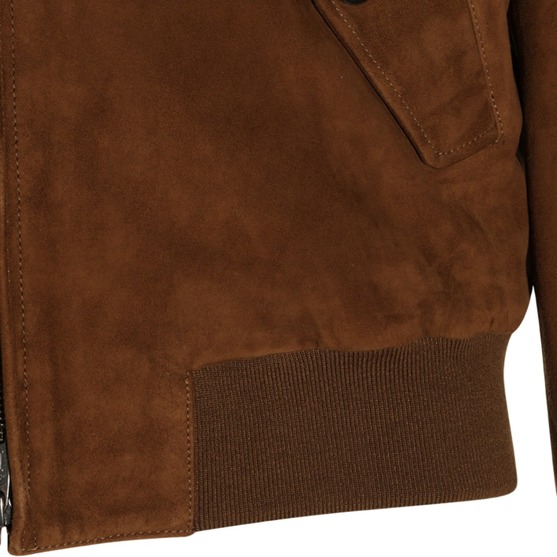 Baracuta Rich Brown Suede Jacket With Stand-Up Collar