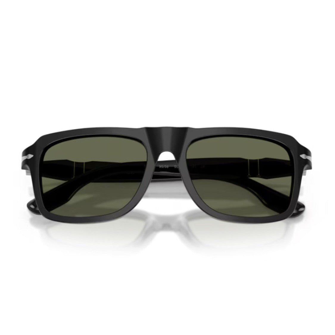 Persol Black Po8002s Acetate Refined Rectangular Sunglasses
