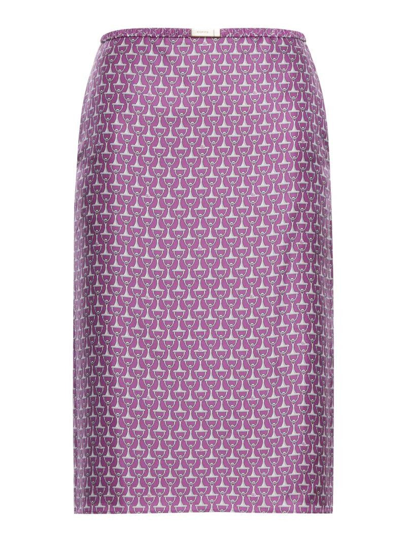 Gucci Cascade Detail Mini Skirt With Geometric Pattern