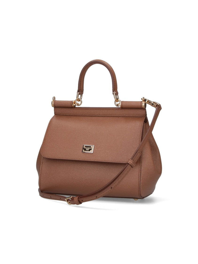 Dolce & Gabbana "Sicily" Medium Handbag Brown