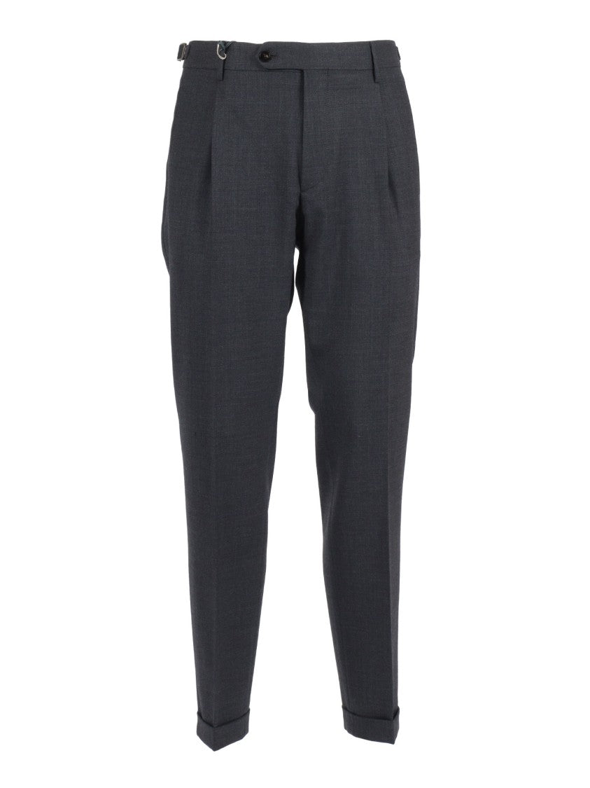 Berwich Tailored Straight-Leg Trousers With Subtle Texture