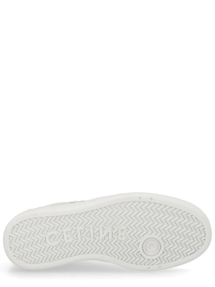 Celine White Ct-11 Calf Leather Low-Top Sneakers