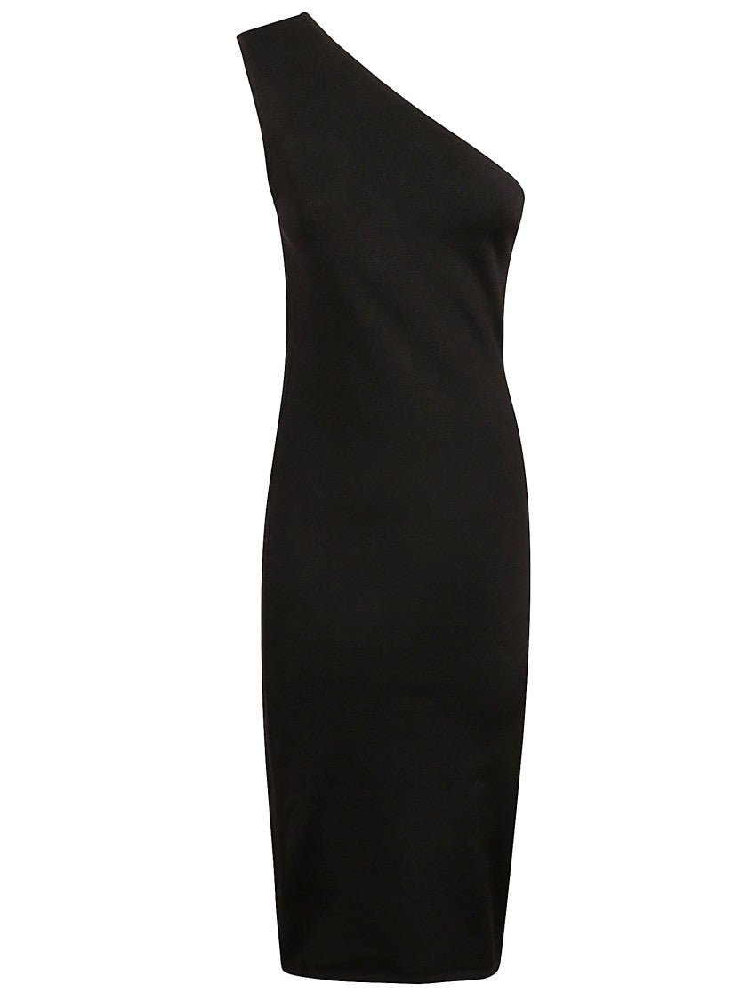 Patou One-Shoulder Black Evening Dress