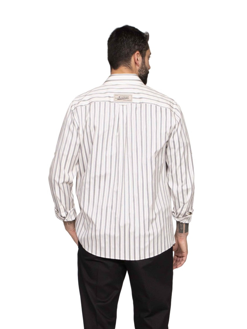 Dolce & Gabbana Striped Long-Sleeve Button-Up Shirt