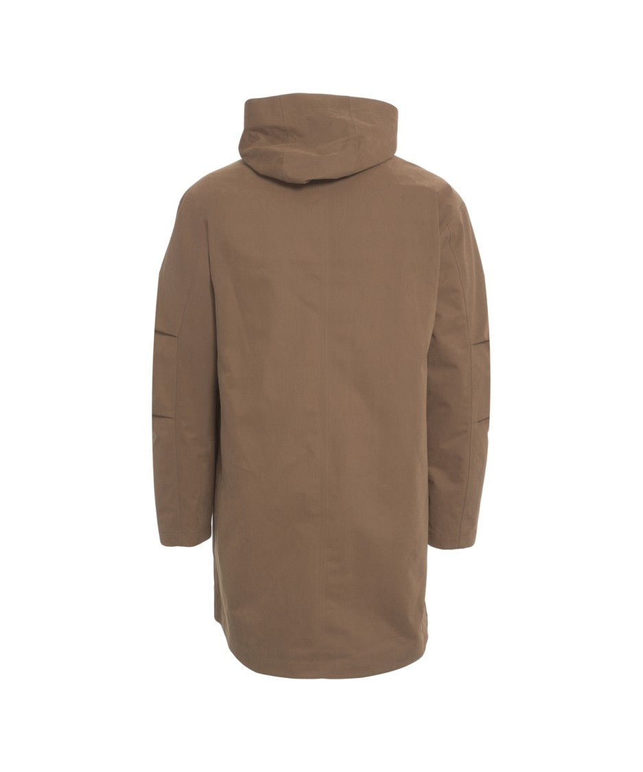 People Of Shibuya Versatile Brown Parka With Removable Inner Jacket And Practical Features