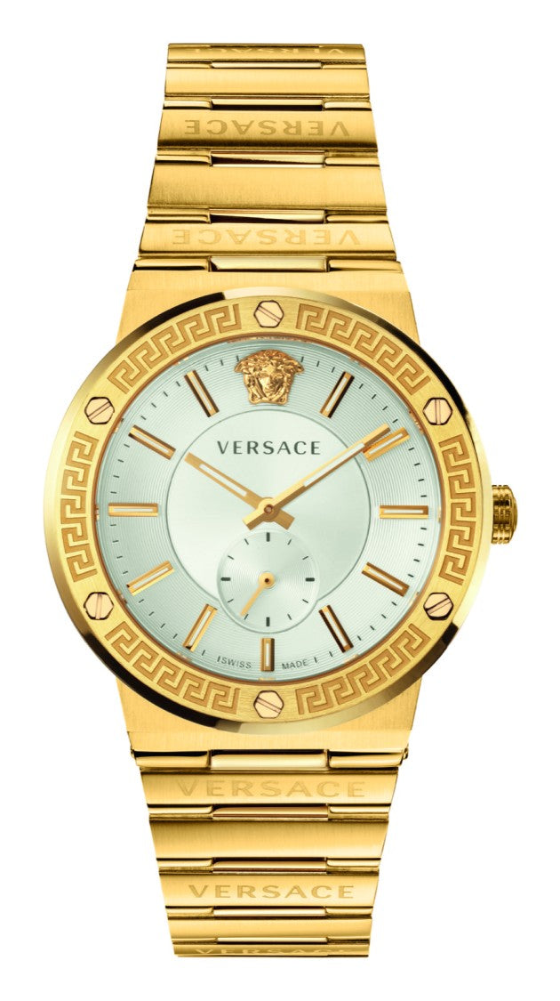 Versace Greca Logo Analog Quartz Watch With Gold-Tone Bracelet And Swiss Movement