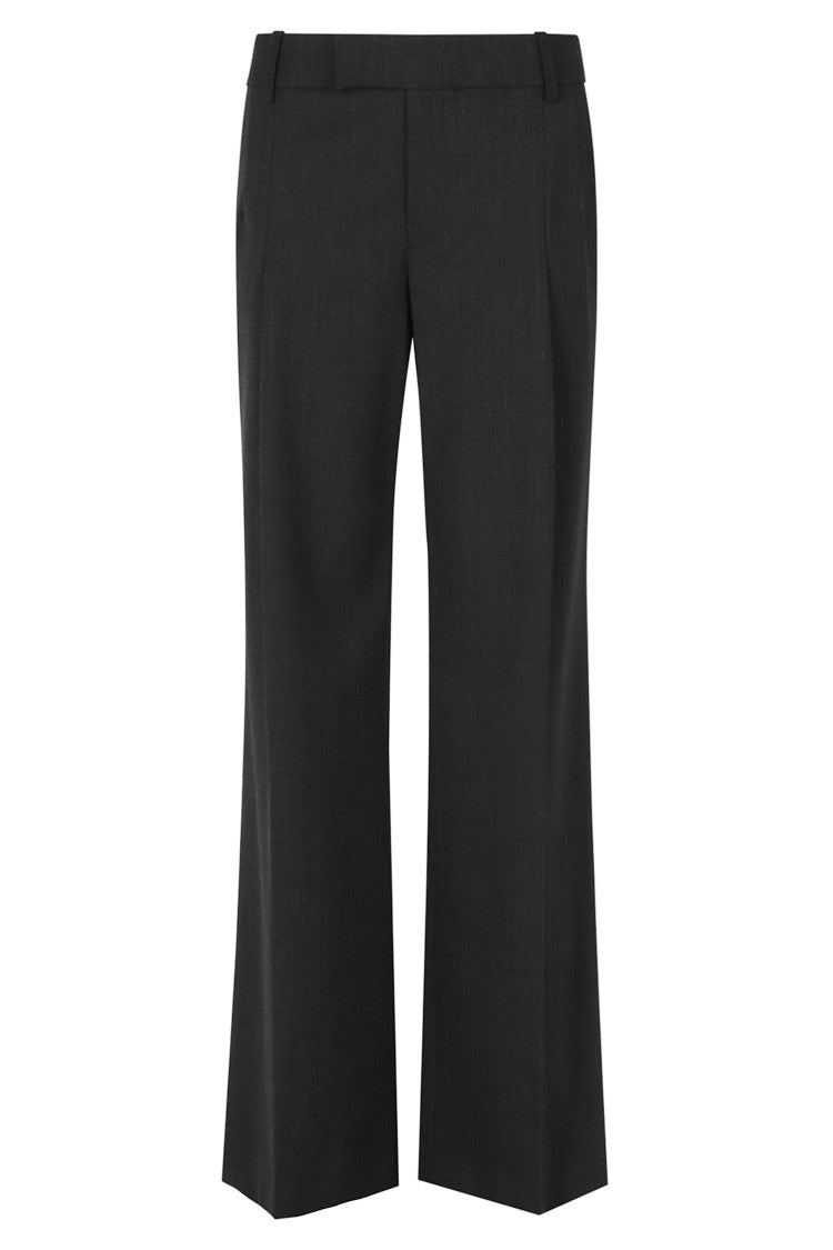 Federica Tosi Anthracite Frescolana Darts Straight-Leg Polyester-Blend Pants