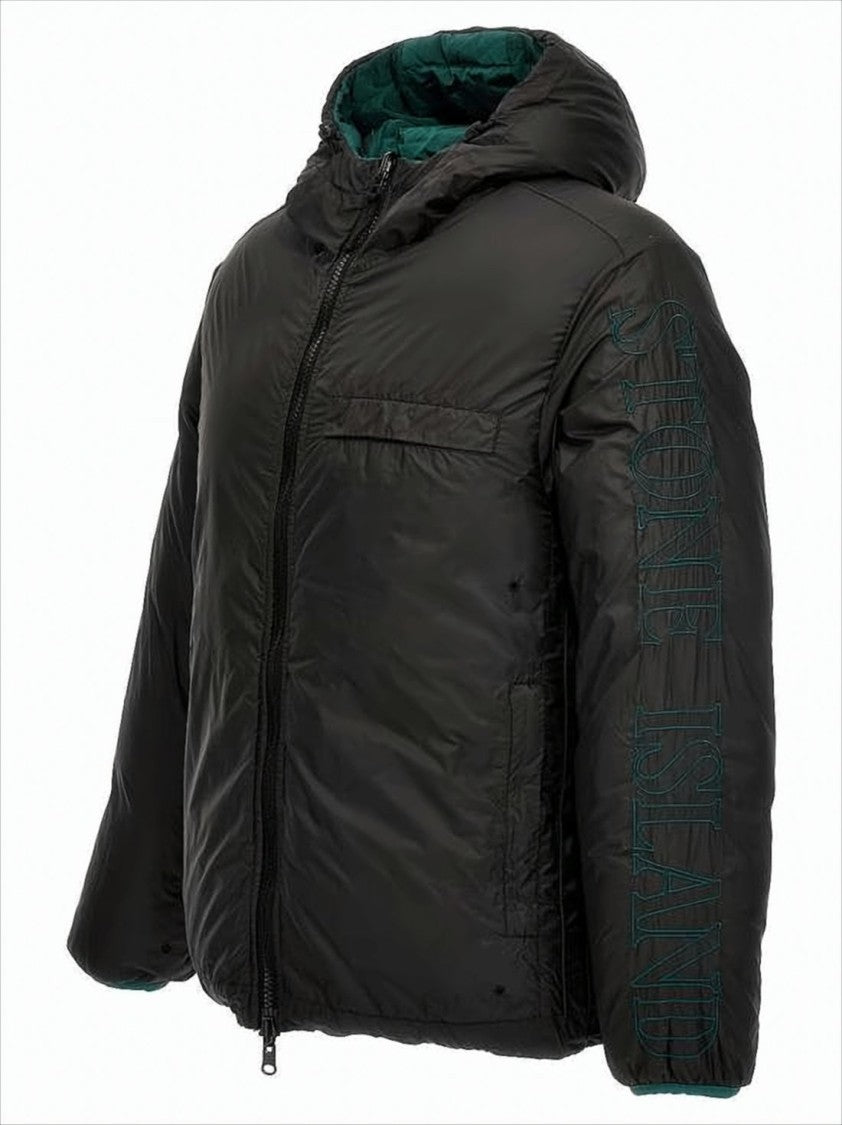 Stone Island Reversible Quilted Puffer Jacket With Hood
