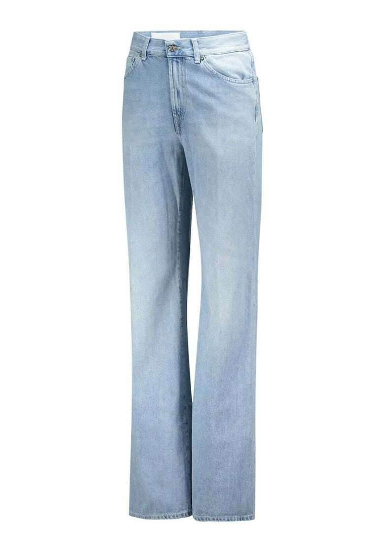 Dondup Light Wash Denim Jeans With Classic Five-Pocket Design