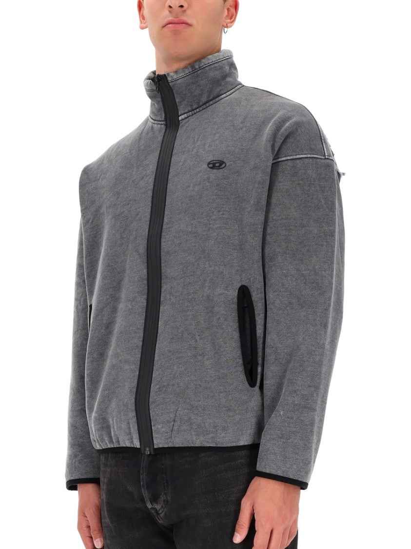 Diesel S-Baty-New Boxy High Collar Sweatshirt