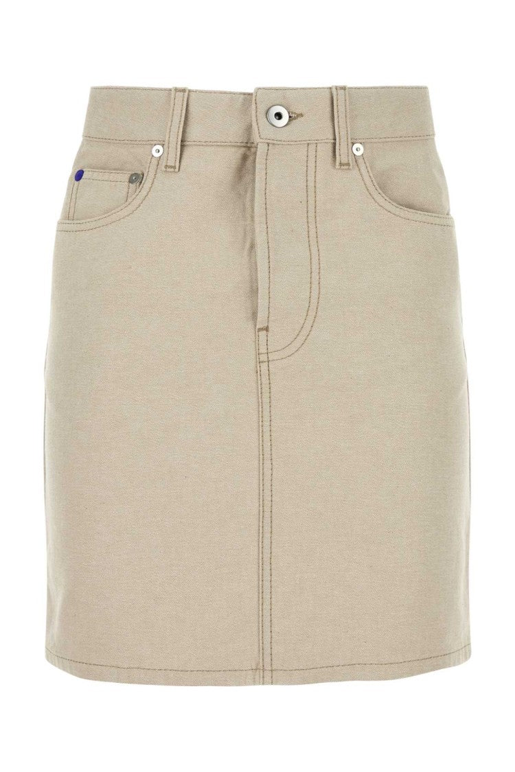 Burberry Sand Denim Mini Skirt
