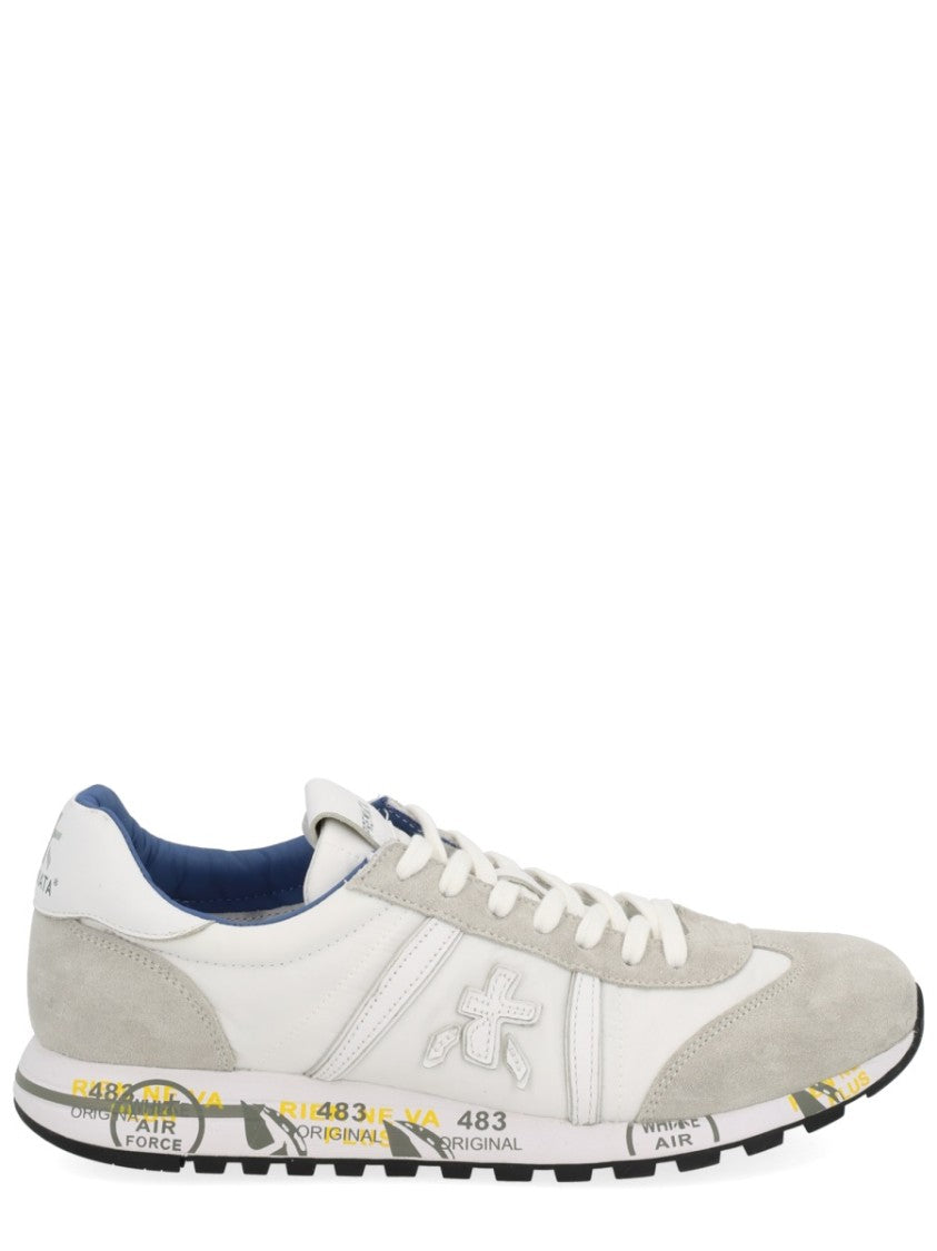 Premiata Lace-Up Sneakers With Suede Accents And Cushioned Sole