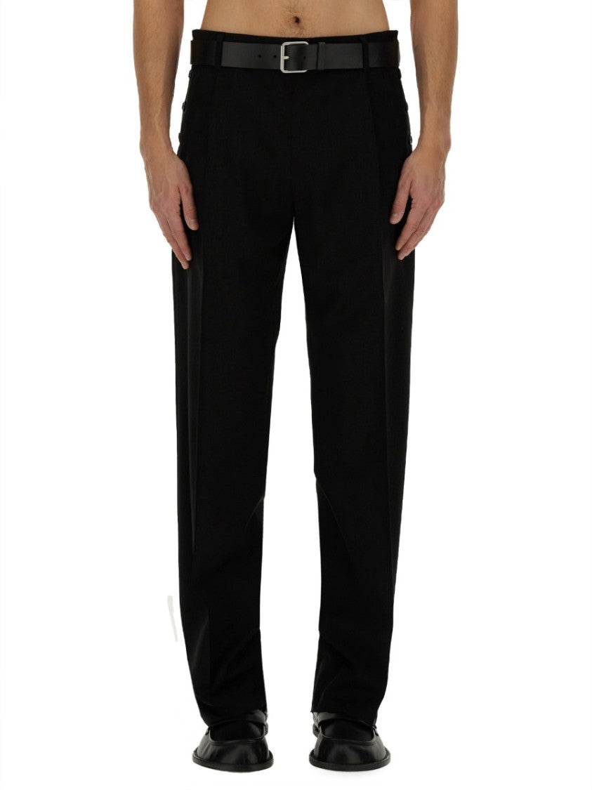 Moschino Regular Fit Black Wool Pants