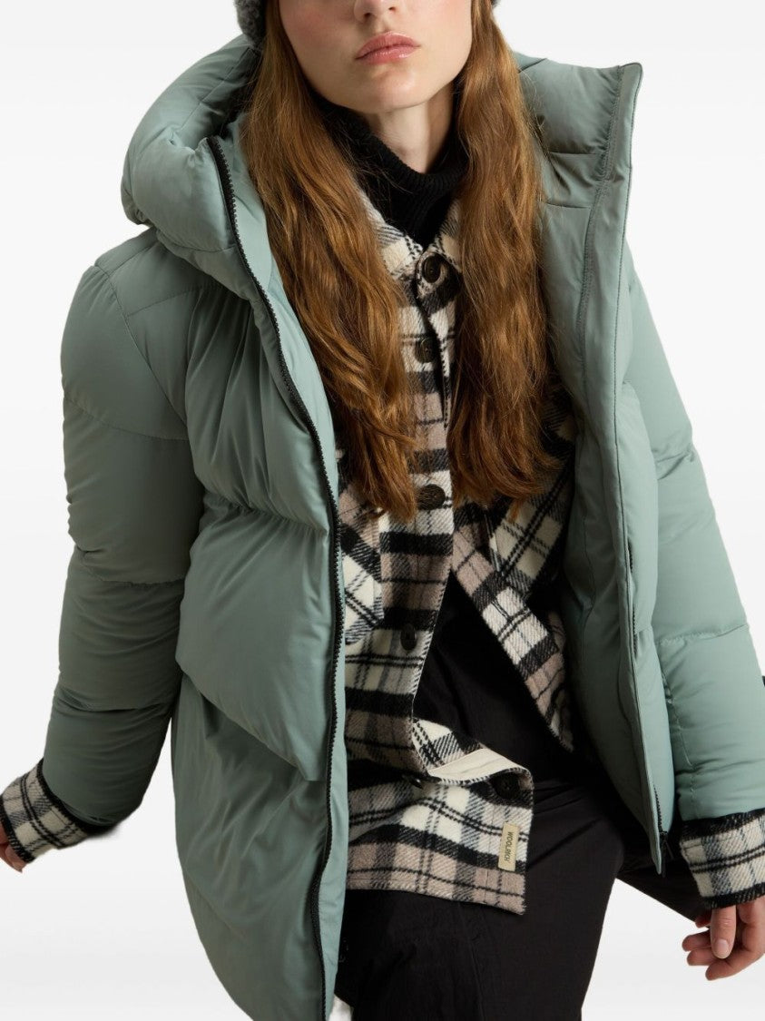Woolrich High-Collar Puffer Jacket With Horizontal Quilting