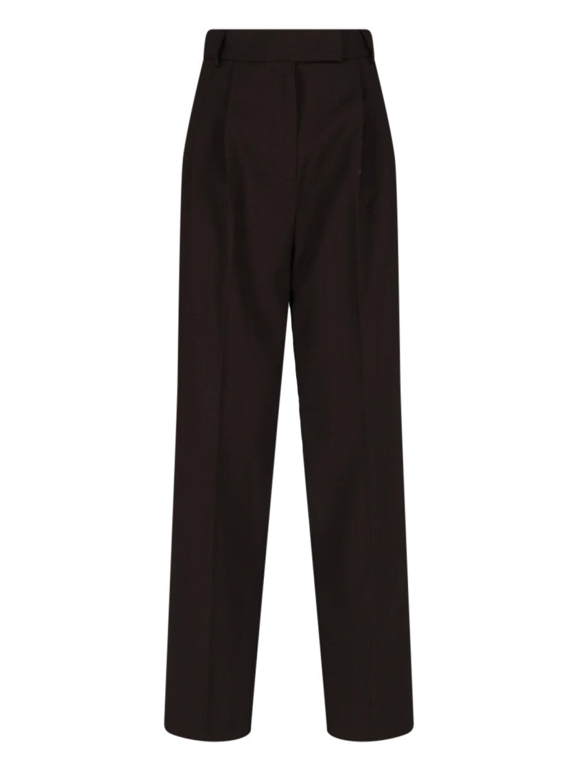 The Frankie Shop Straight-Leg Trousers With Medium Rise And Pleated Front