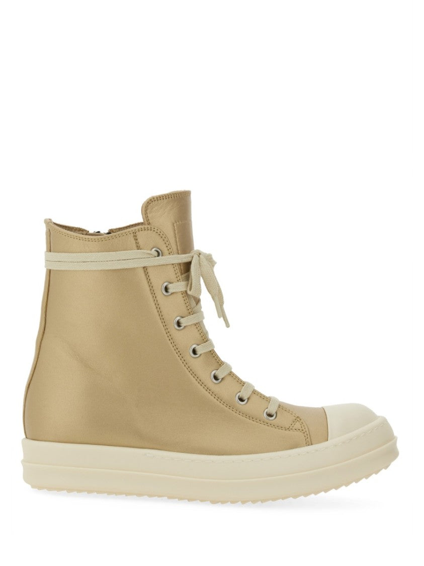 Rick Owens High-Top Sneakers With Smooth Leather Upper And Chunky Sole