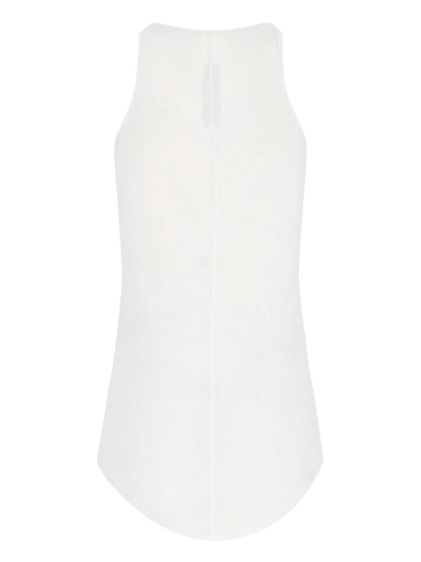 Rick Owens Ribbed Tank Top – White