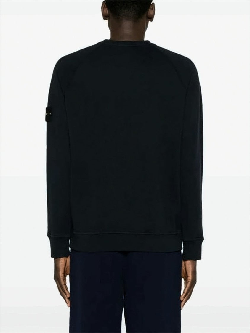 Stone Island Black Long-Sleeve Crewneck Sweatshirt