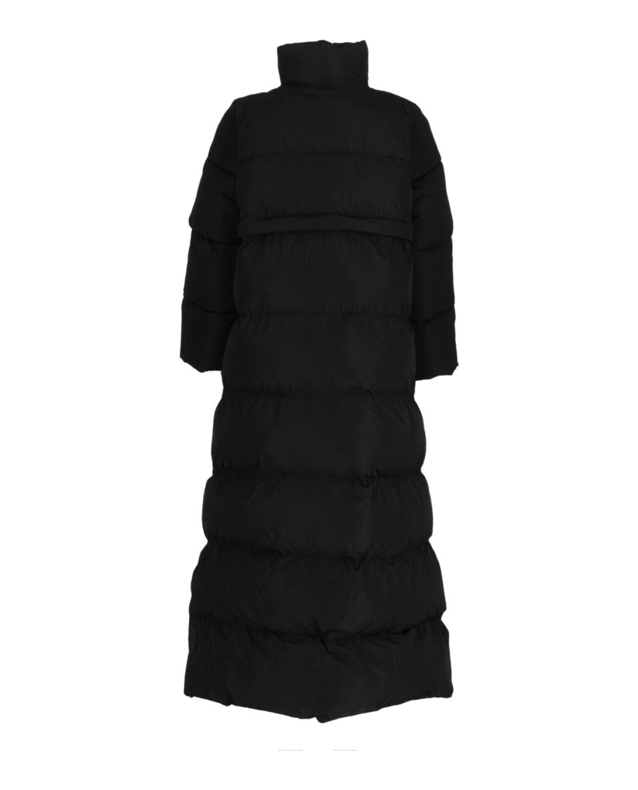 Balenciaga Oversized Maxi Puffer Coat With Decorative Bow