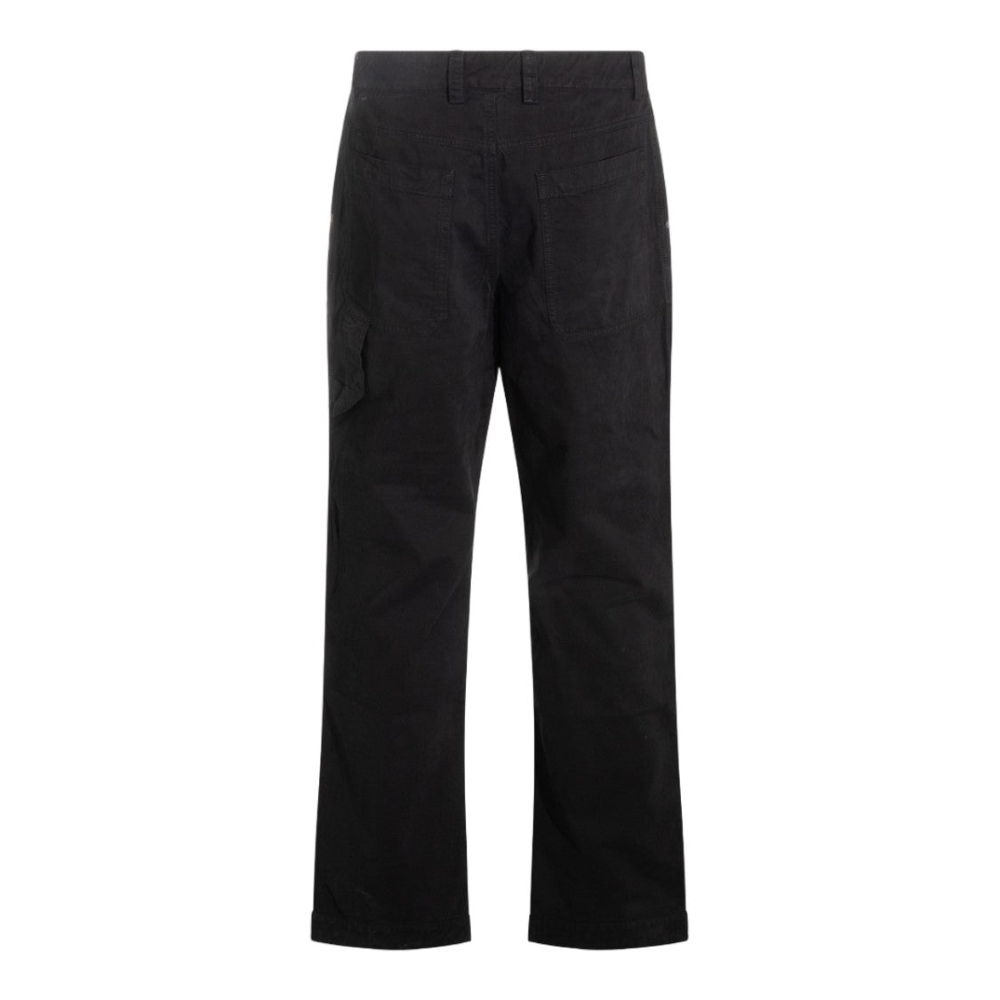 Off-White Straight-Leg Casual Trousers With Classic Waistband