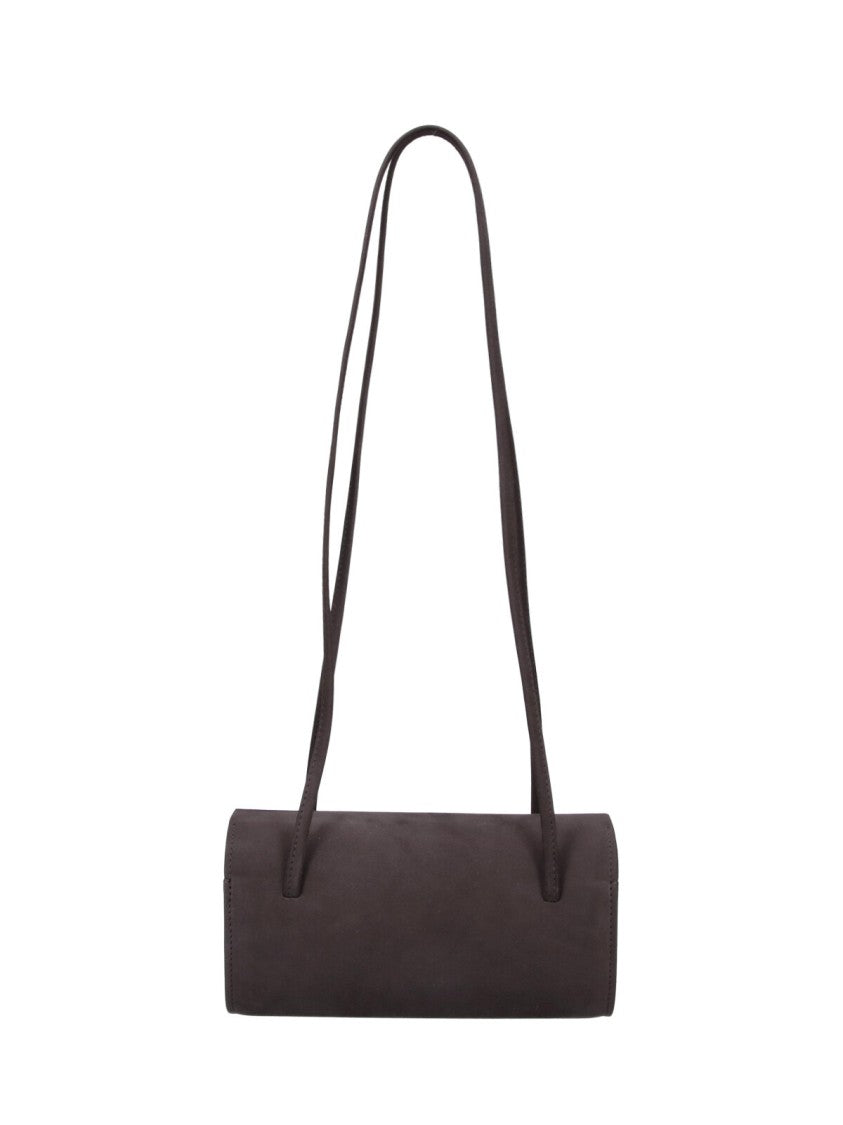 Fane Grey Mie Calfskin Cylinder Shoulder Bag
