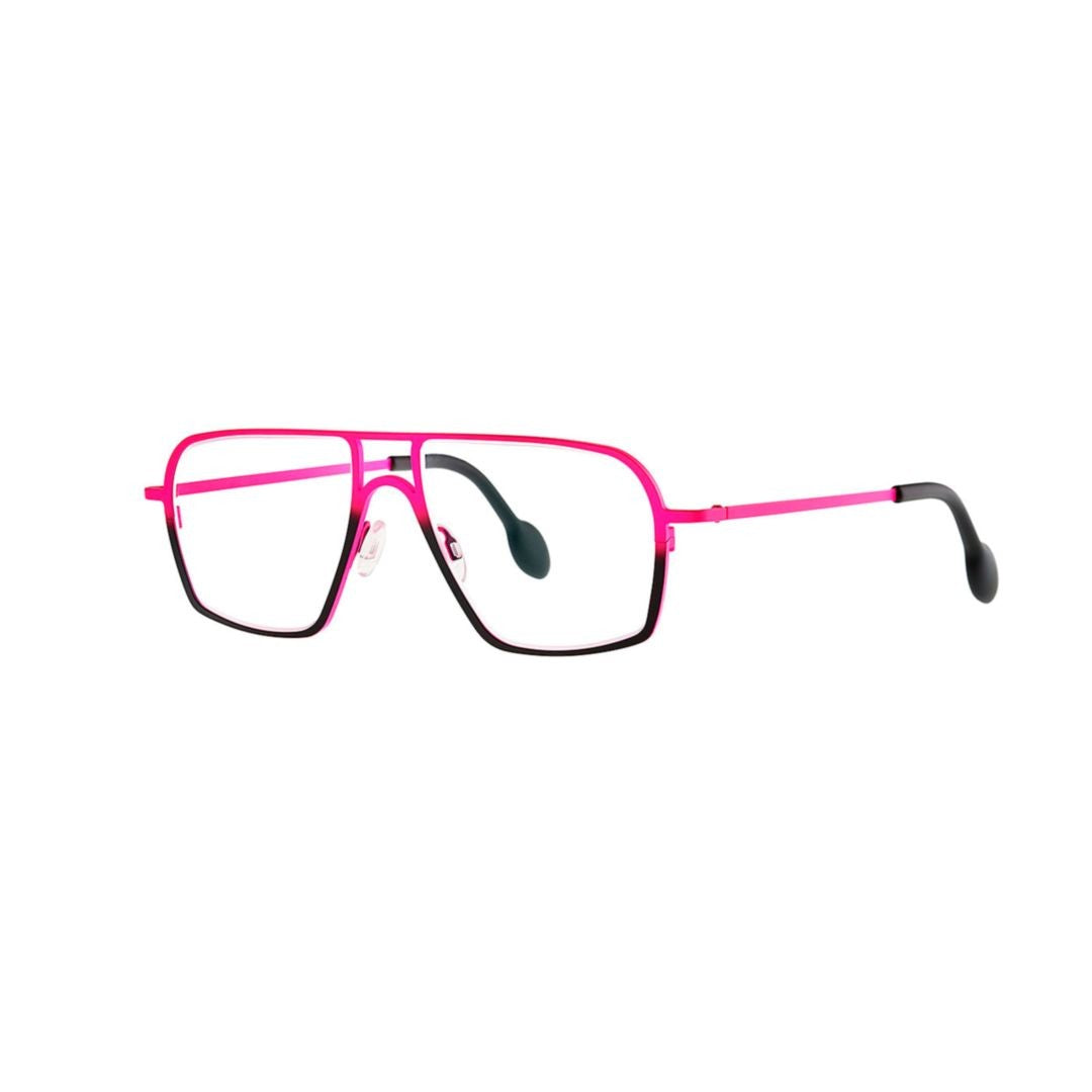 Theo Palatino 386 C 306+5 N24/2 Geometric Bi-Color Metal Frame Eyeglasses