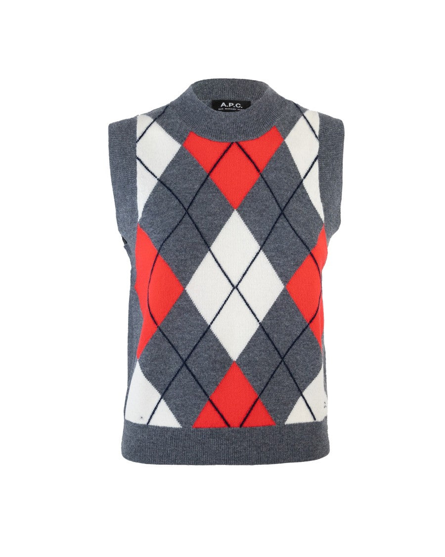 A.P.C. Pia Heathered Anthracite Vest