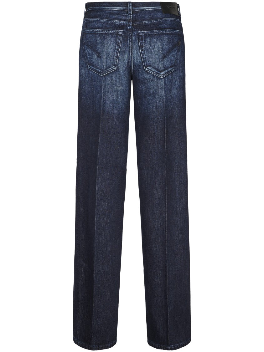 Dondup Loose Fit Trousers With Classic Five-Pocket Design