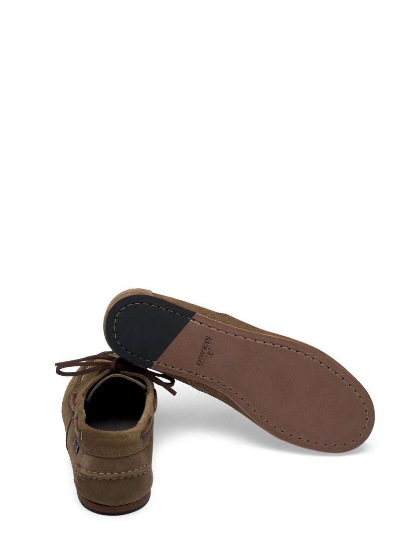 Sebago Moccasin-Inspired Suede Flats With Bow Detail