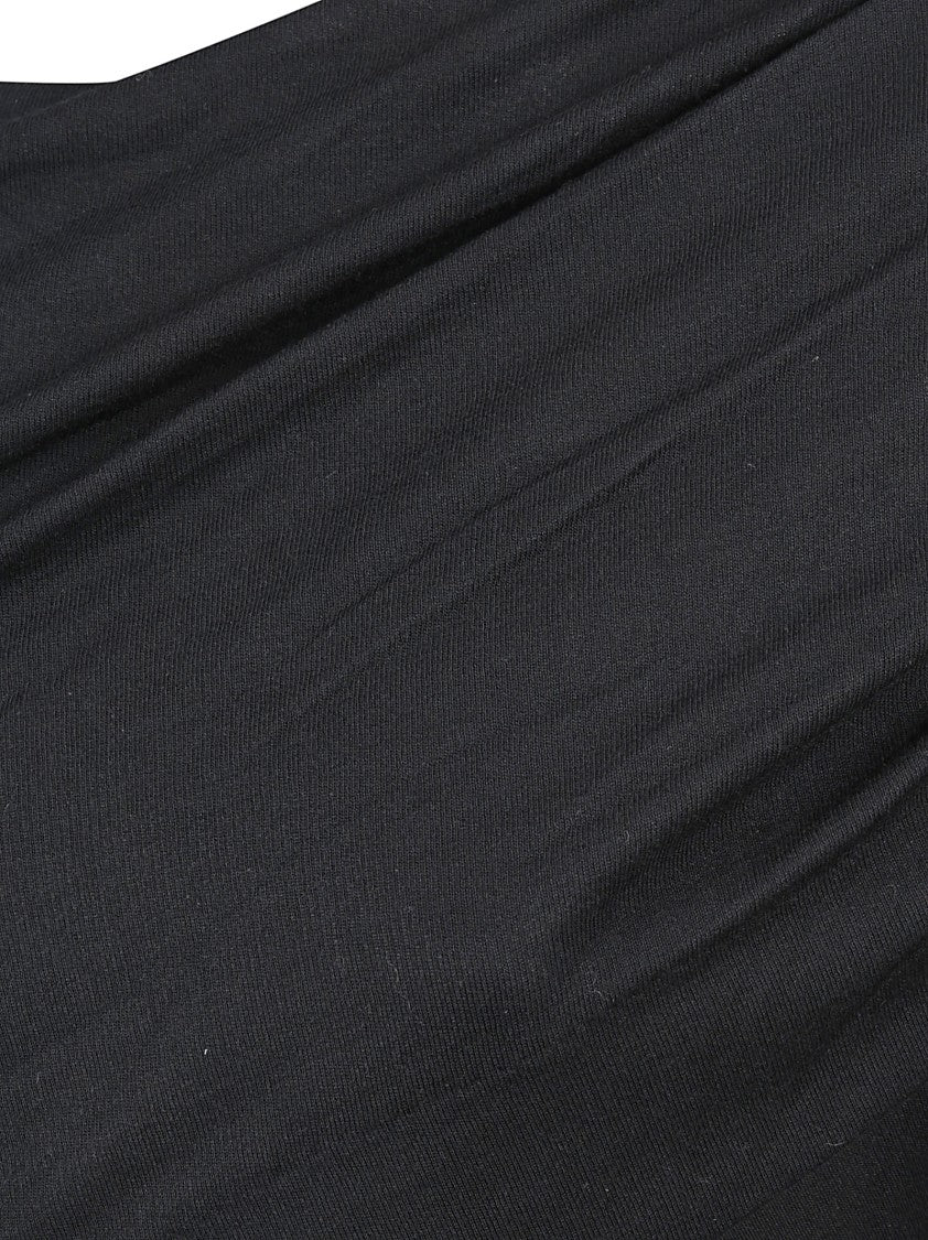 Isabel Marant Draped Black Jersey Mini Dress