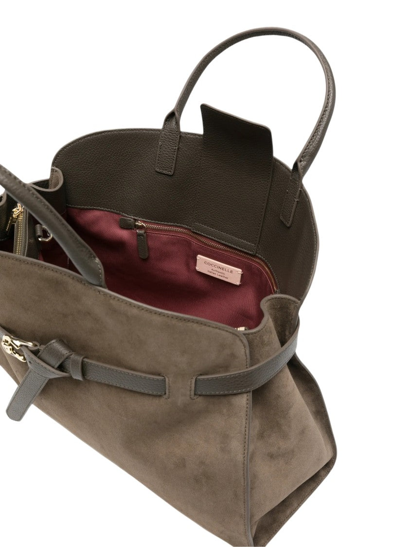 Coccinelle Sabine Suede Large Suede Tote Bag
