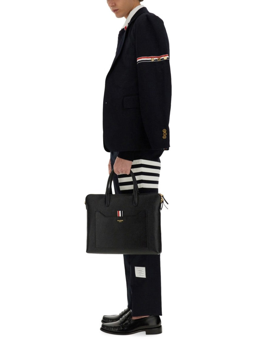 Thom Browne Single-Breasted Tailored Jacket With Striped Detailing