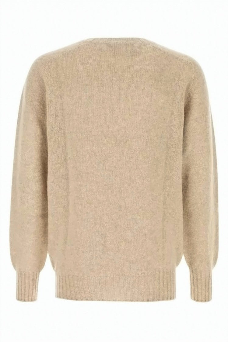 Howlin Relaxed Fit Wool Sweater With Ribbed Details