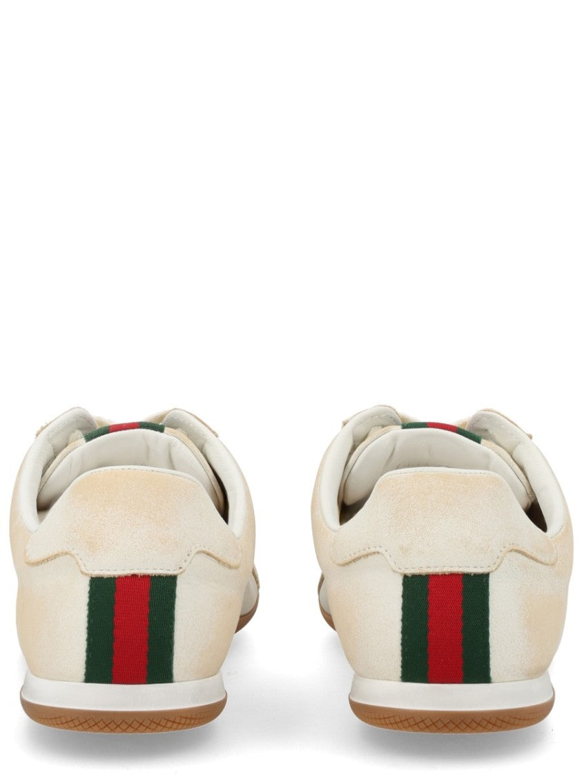 Gucci Shift Web Stripe Calfskin Sneakers