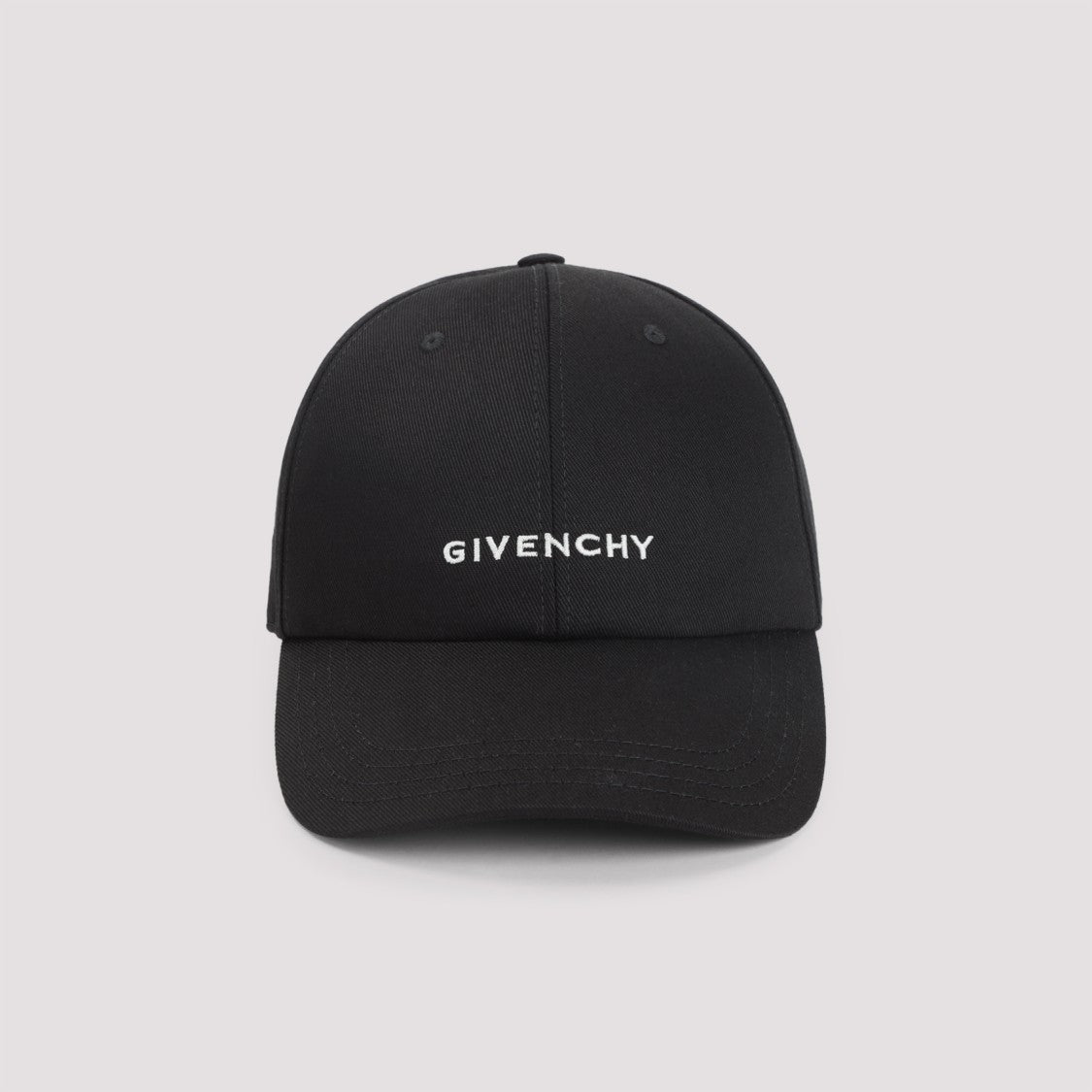 Givenchy Black Cotton Curved Cap